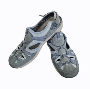 Earth Origins Shoes Leather Blend Women's 9 Blue Sandal Crossover Outdoor